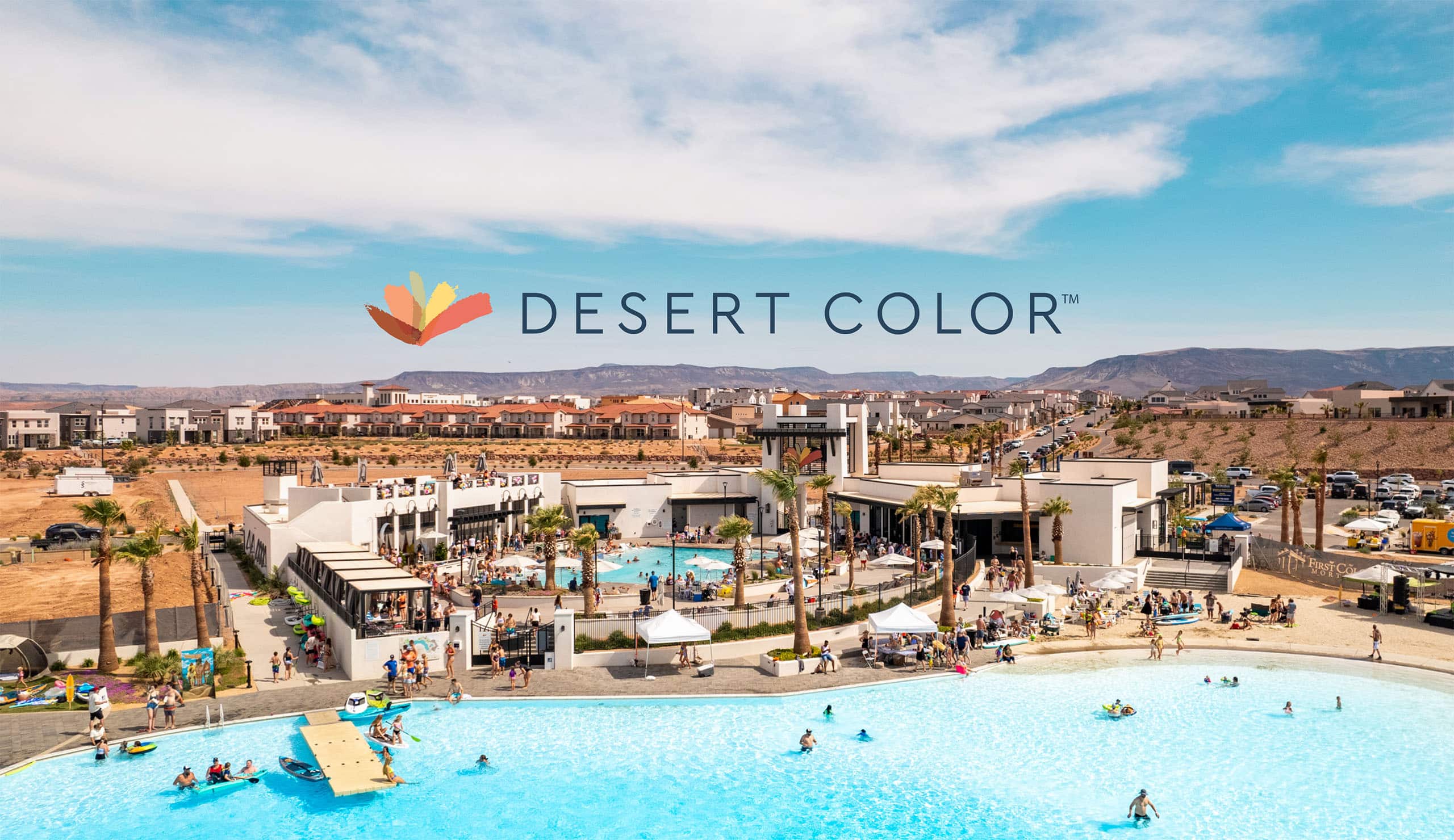 Desert Color master-planned community in St. George, Utah — aerial view of Southern Utah's largest vacation rental resort development
