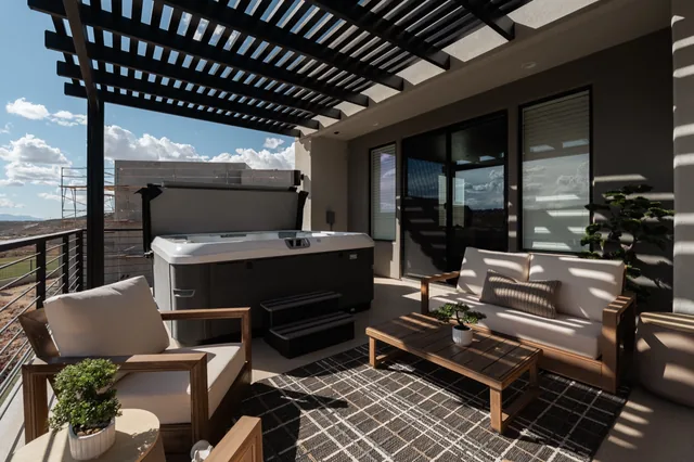 Outdoor lounge and dining area